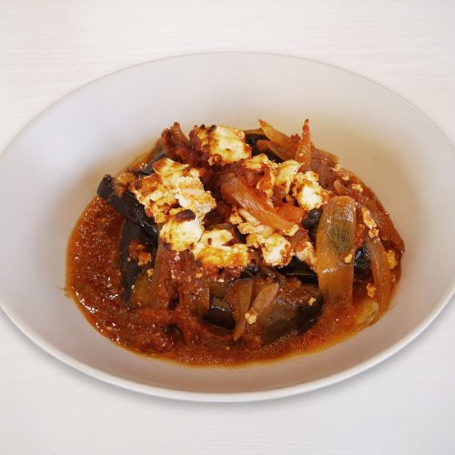 Eggplants with Feta and Tomato