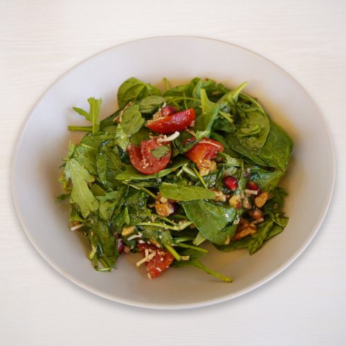 Spinach and Rocket Salad with Walnuts